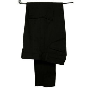 GAP Black Straight Leg Cotton Stretch Pants Front Leg Pockets Sz 4